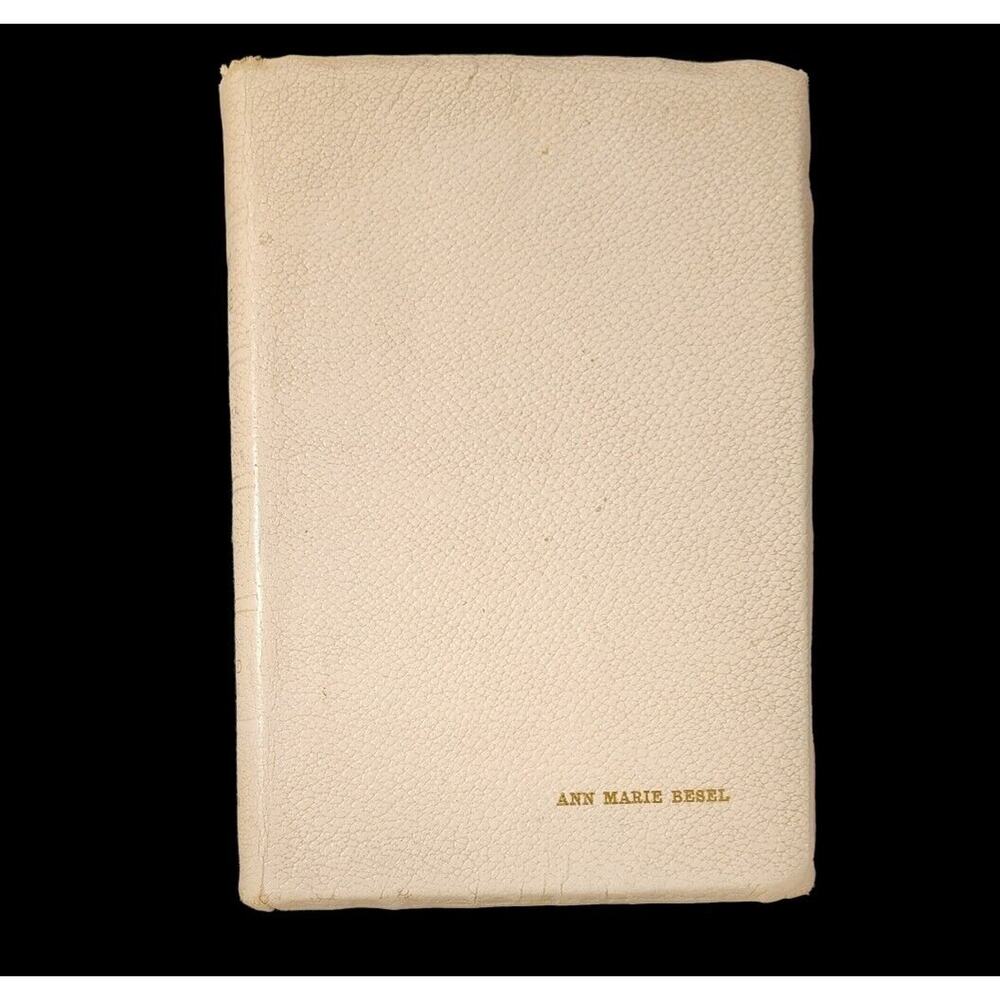 Vintage Bible RSV Genuine Leather 1952 Maps Harper & Row Dictionary Personalized